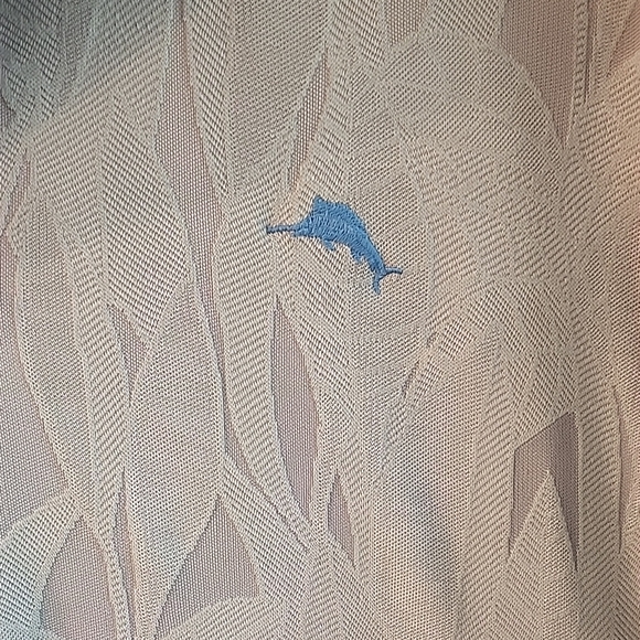 Tommy Bahama Leaf Pattern Polo in Gray - Picture 4 of 6